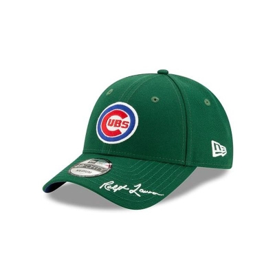 Green Chicago Cubs Hat - New Era MLB x Ralph Lauren 49FORTY Fitted Caps USA8690452